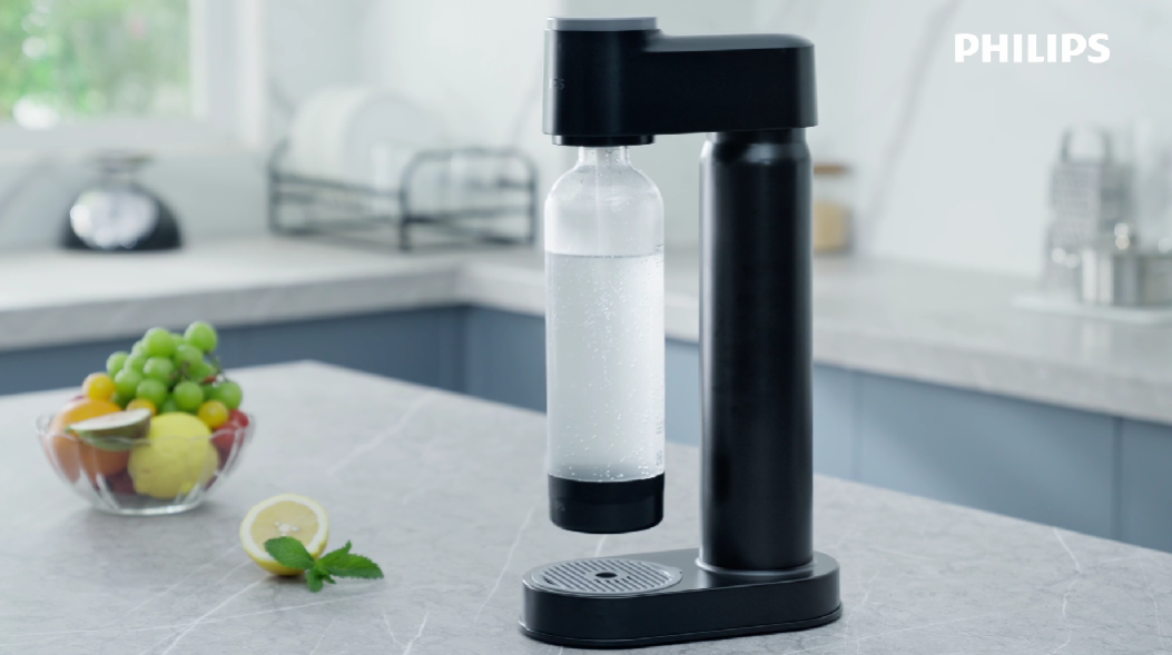 thumbnail video image 2 of PHILIPS Sparkling Water Maker Kit, Modern Soda Streaming Machine for Daily Life & Convenient Use, BPA-Free Soda Maker (CO2 GAS Not Included) , Enjoy Sparking Water Anytime & Anywhere, Gray, 2 of 12