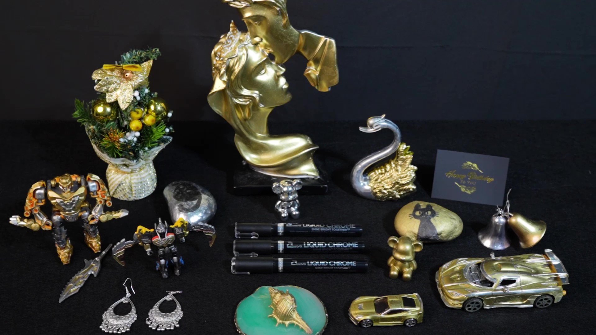 thumbnail video image 2 of 3PK Permanent Liquid Mirror Chrome Marker for Any Surface Chrome Paint Pen for Repairing, Model Painting, Marking or DIY Art Projects, 2 of 7