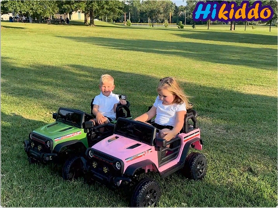 thumbnail video image 2 of Hikiddo 12V Kids Ride on Toys Truck, Electric Ride on Car for Kids Grils w/ Remote, Bluetooth - Pink, 2 of 9