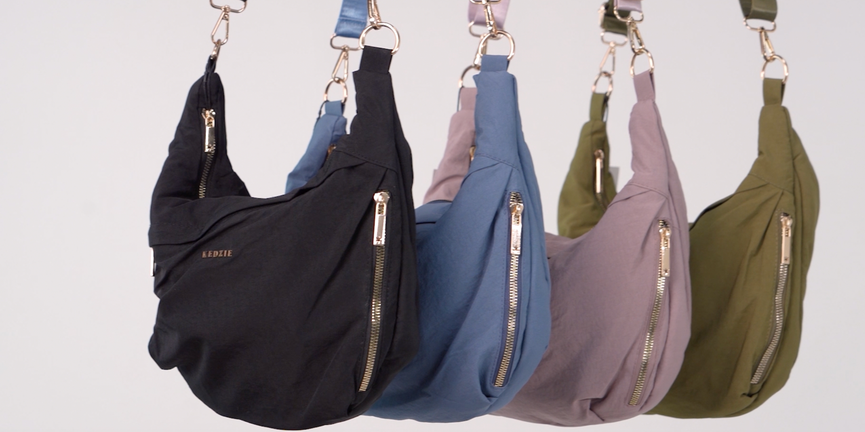 thumbnail video image 2 of KEDZIE Atlas Lightweight Convertible Crossbody Bag, Army, 2 of 8