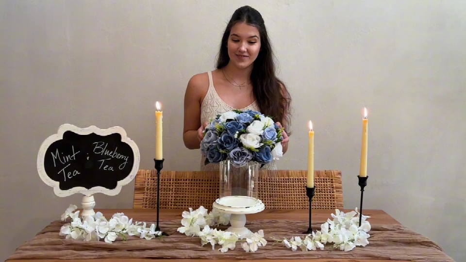 thumbnail video image 2 of Artificial Wedding Flower Balls for Centerpieces 2Pcs 14.2" Large Pink Dusty Roses Fake Floral Arrangment Centerpiece for Tables, 2 of 9