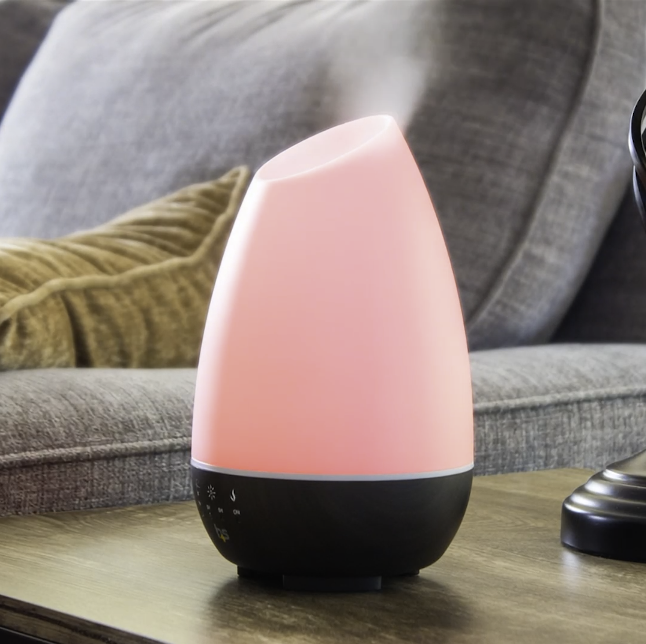 thumbnail video image 2 of HealthSmart 500mL Essential Oil Diffuser & Cool Mist Humidifier for Room with Timer & Mood Lights, 2 of 10