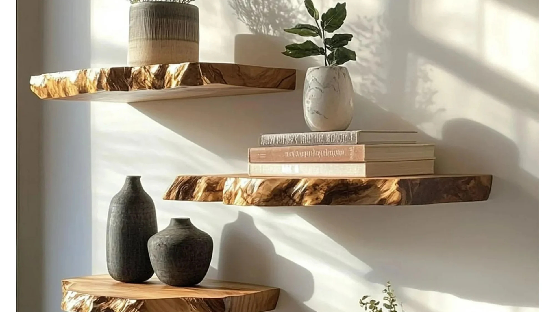 thumbnail video image 2 of Wall Mounted Floating Shelves for Living Room, Bedroom, Office, Kitchen and Bathroom, 2 of 7