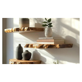 Wooden Floating Shelves for Wall Decor - 3 Tier