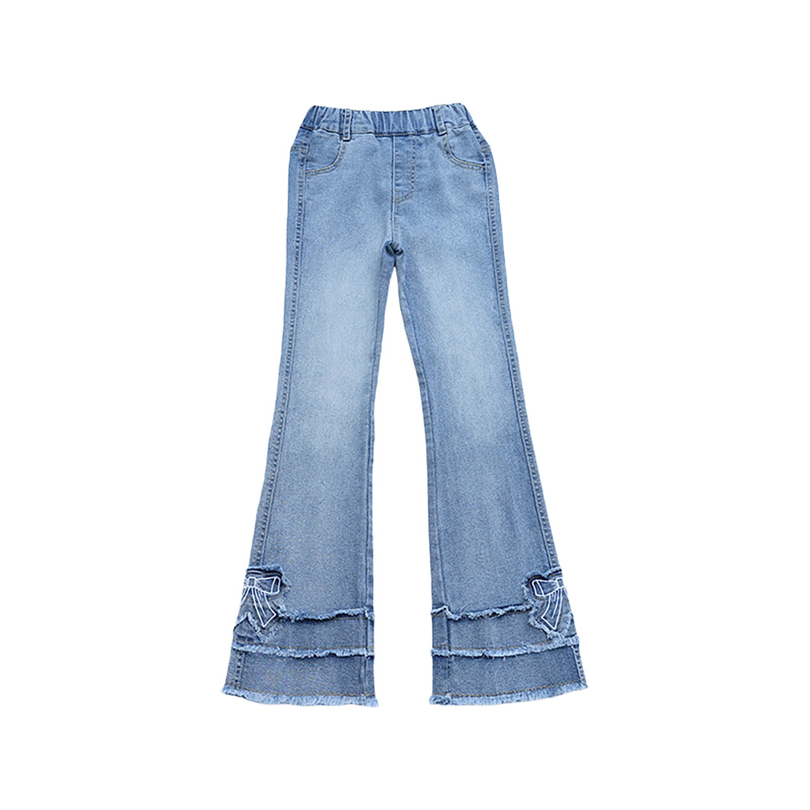 thumbnail video image 2 of JLMSPLWG Kids Jeans Girls Petite Sweatpants Football Pants Cargo Pants for Girls 10-12 Work Clothes 4t Girls Clothes 7t Girls Preppy Clothes Kids, Light Blue 11-12 Years, 2 of 10