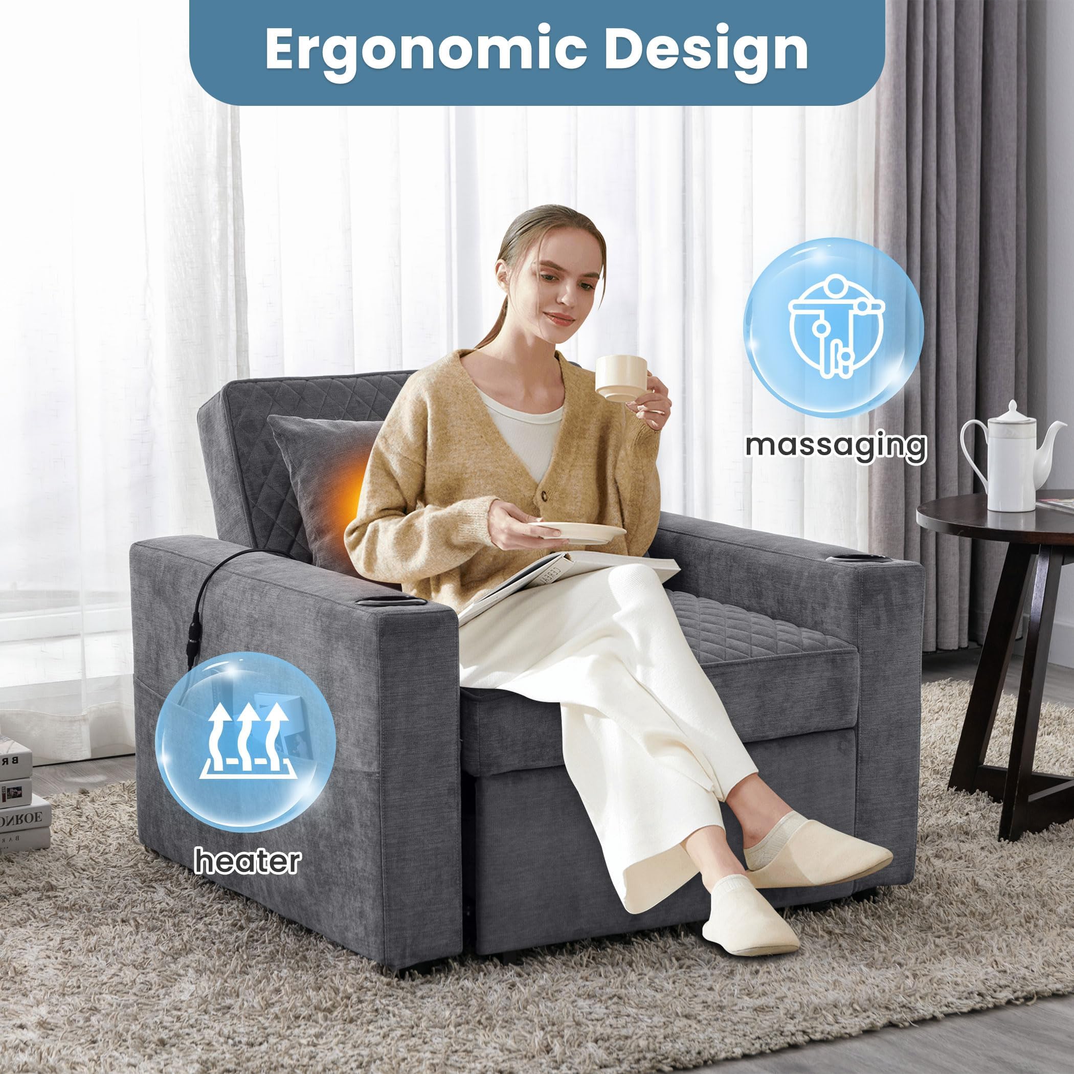 thumbnail video image 2 of JONPONY XL Inch Heavy Duty Metal Twin Bed Frame, No Box Spring Needed, Platform with Large Storage Space, Easy Assembly, Noise Free, Sturdy Steel Slat Support, Black, 2 of 10