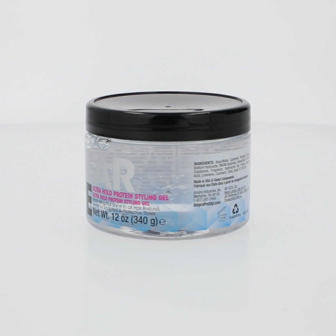 3 pack) Ampro Clear Ice® Ultra Hold Protein Unisex Styling Gel