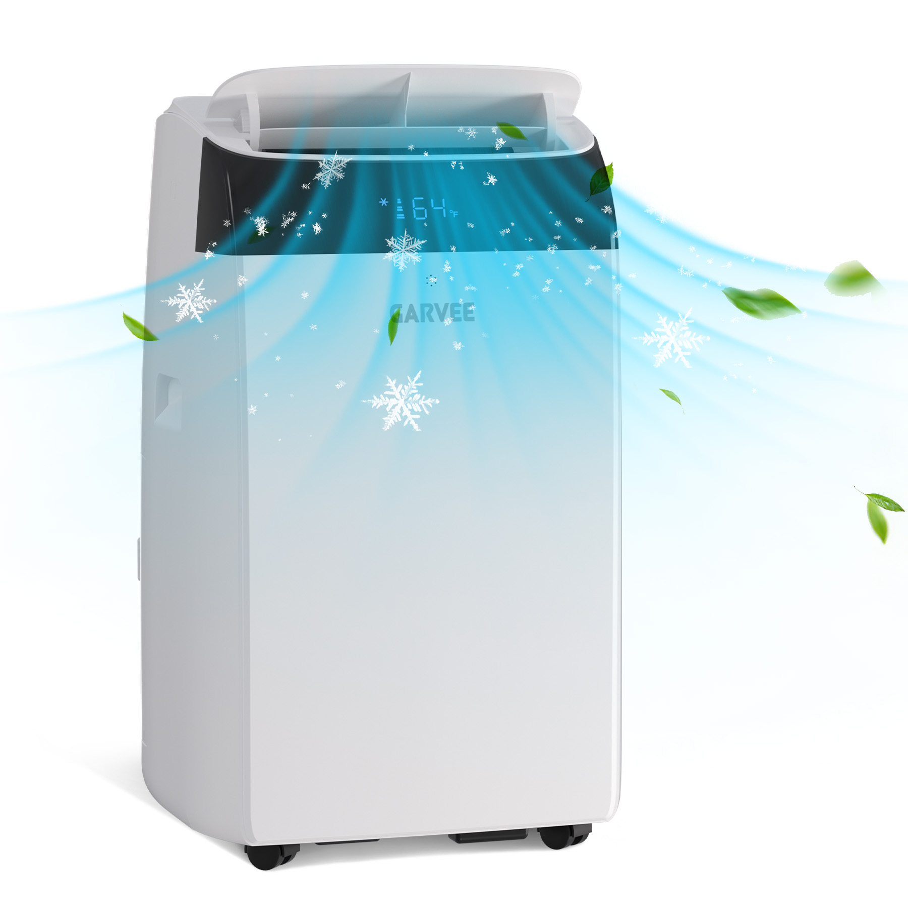 thumbnail video image 2 of Garvee 14000 BTU Smart Inverter Portable Air Conditioner with Heating & Cooling, Premium ABS Energy Efficient AC for Large Rooms, Remote Control + Swing Mode, Easy Install, 2 of 13