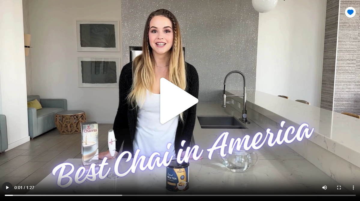 thumbnail video image 2 of Chaivio Kadak Chai Tea Premix, Unsweetened Instant Powder, Karak Chai, 1 lb, 2 of 9