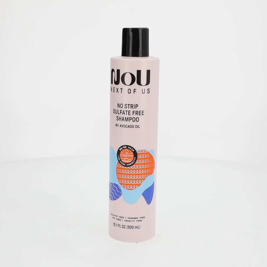 NOU No Strip Sulfate Free Shampoo, for Kinky, Curly & Coily Hair