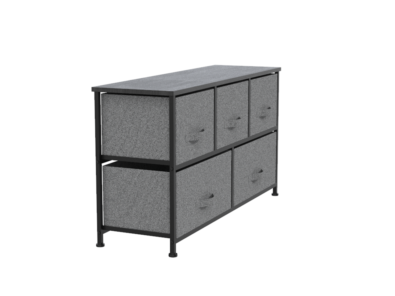 ZENSTYLE Simple Style Wide Dresser Storage Tower 5 Cube Drawers 