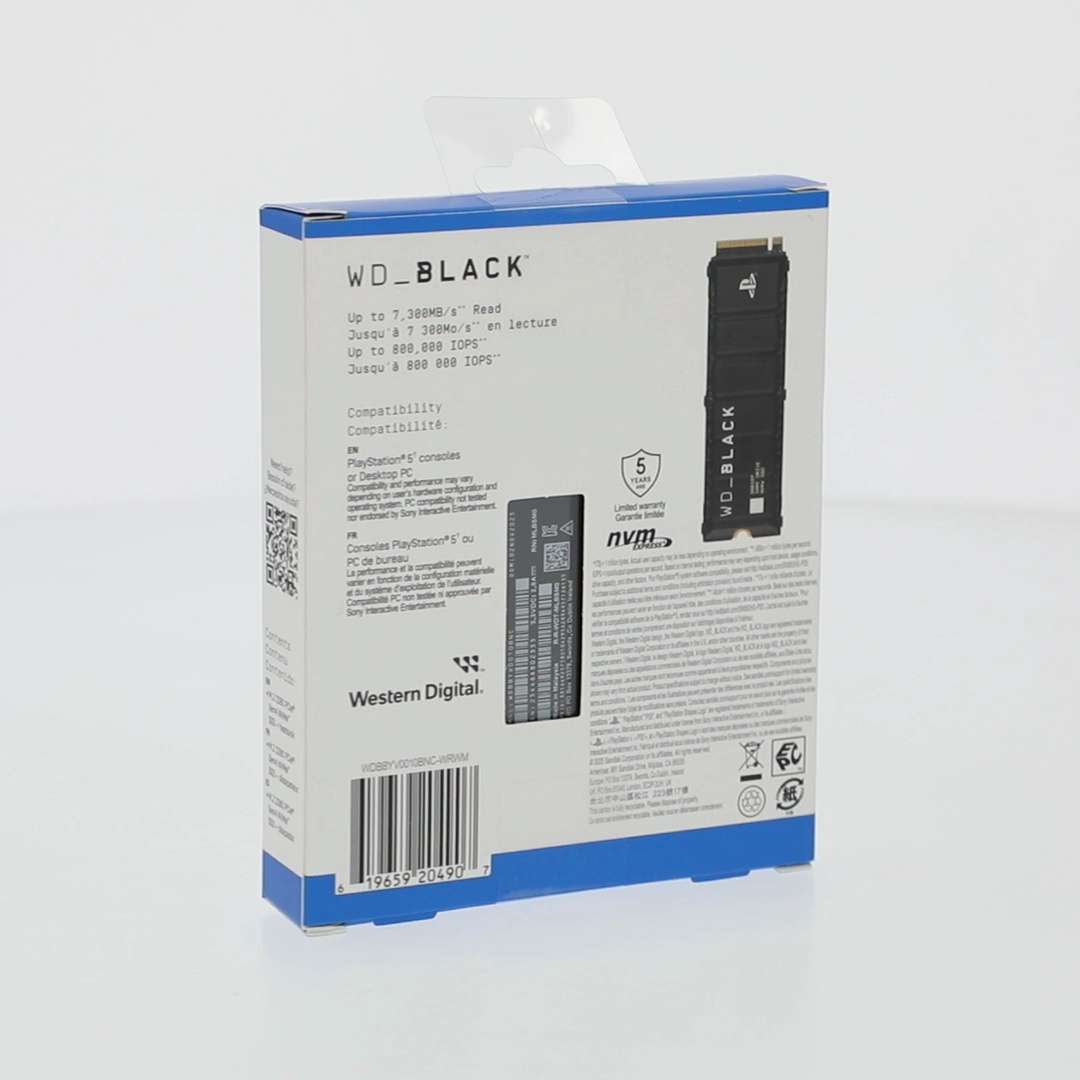 WD_Black 1TB SN850P NVMe SSD for PS5 consoles - WDBBYV0010BNC-WRWM