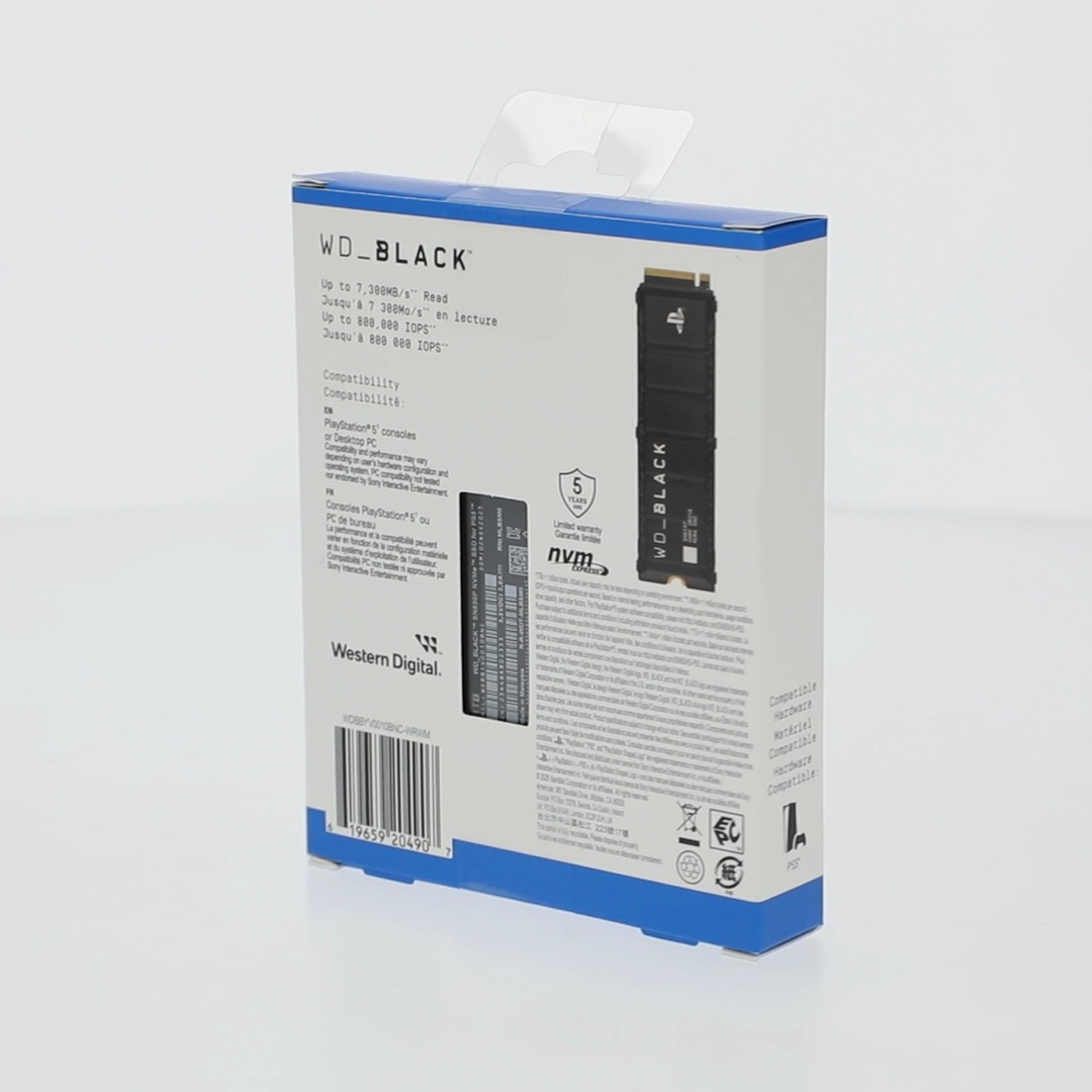WD_Black 1TB SN850P NVMe SSD for PS5 consoles - WDBBYV0010BNC-WRWM