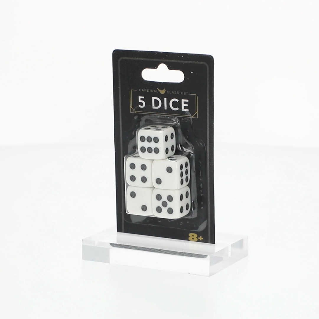 Cardinal, 5-Pack Dice Set, Black, for Ages 8 and up - Walmart.com