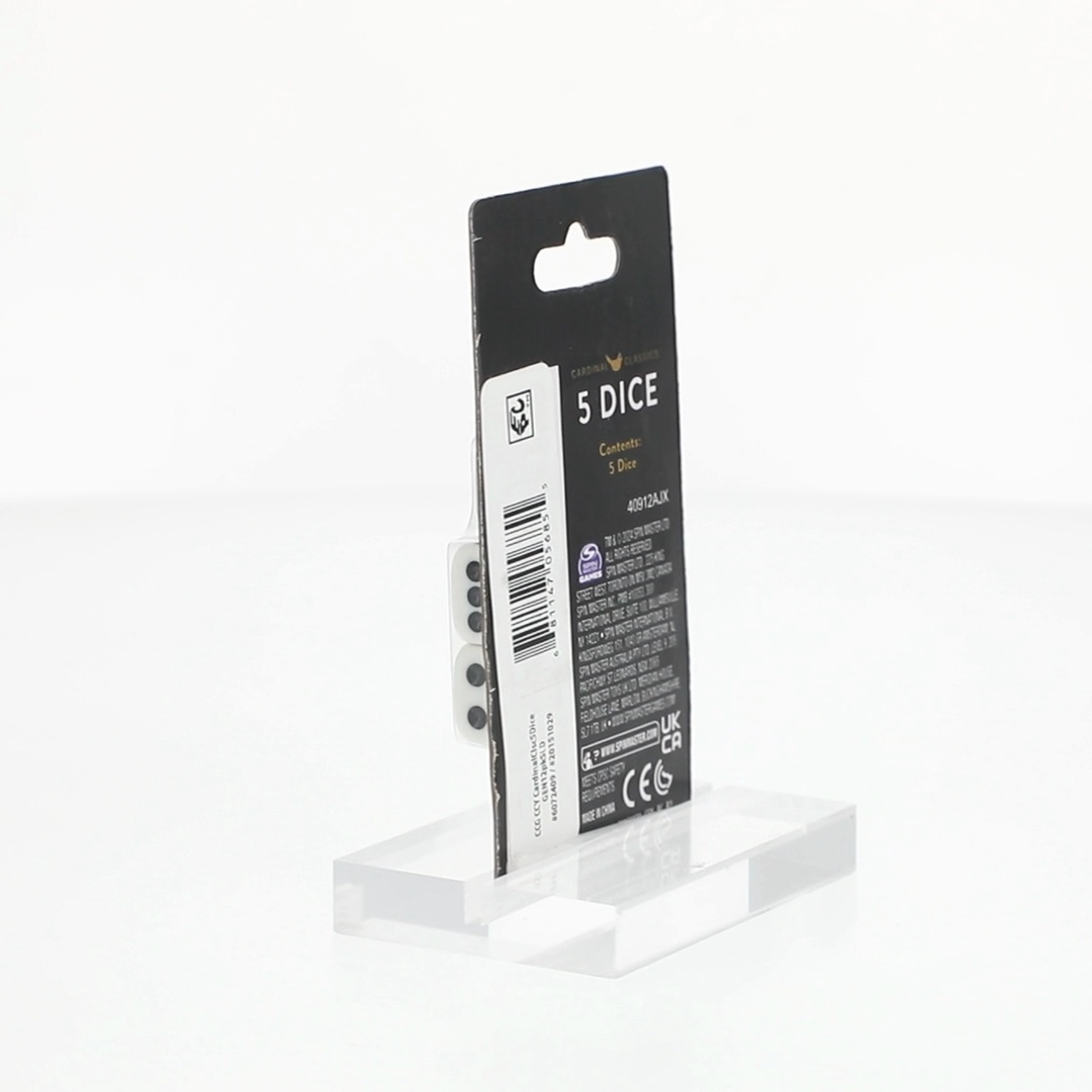 Cardinal, 5-Pack Dice Set, Black, for Ages 8 and up - Walmart.com