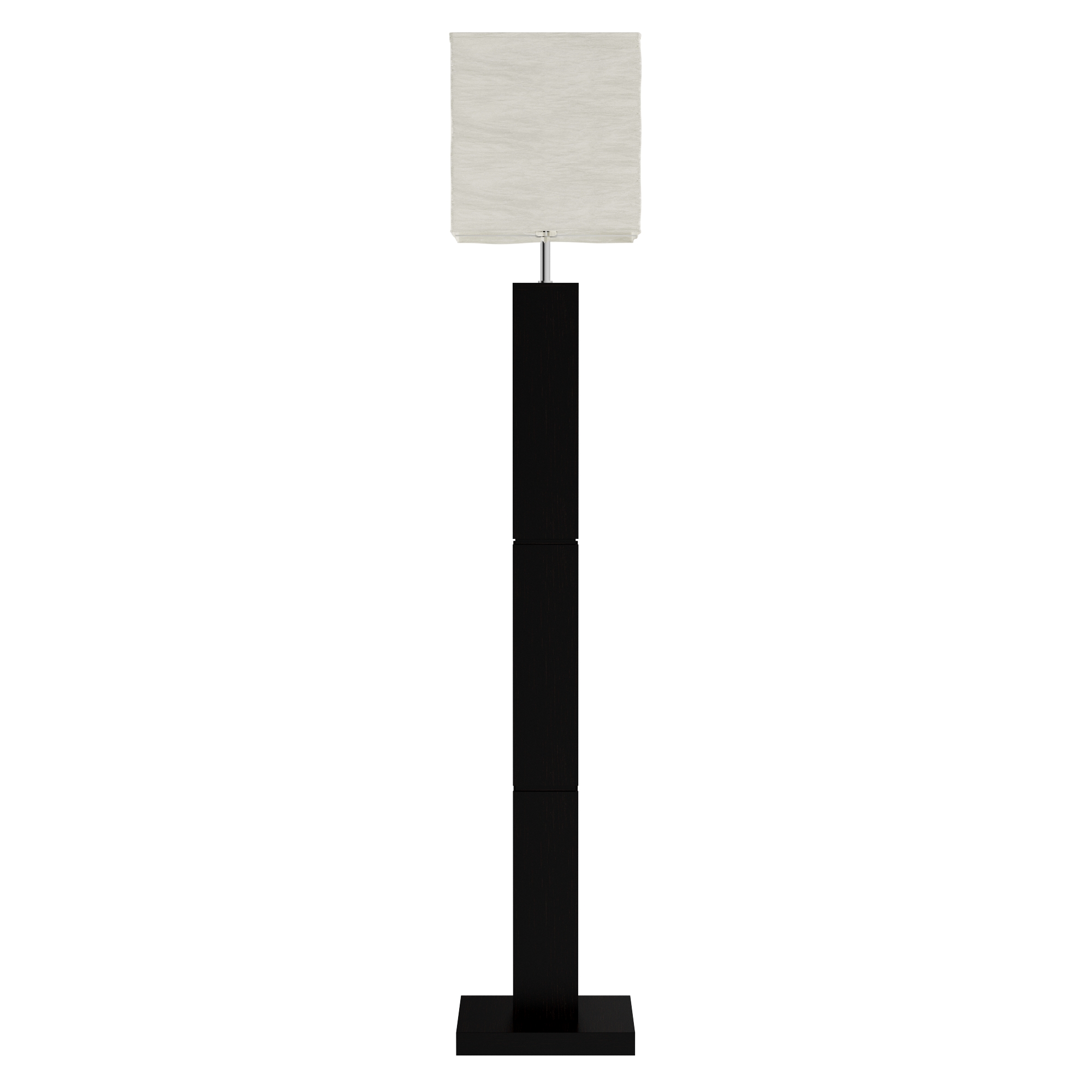 mainstays white rice paper floor lamp with dark wood base