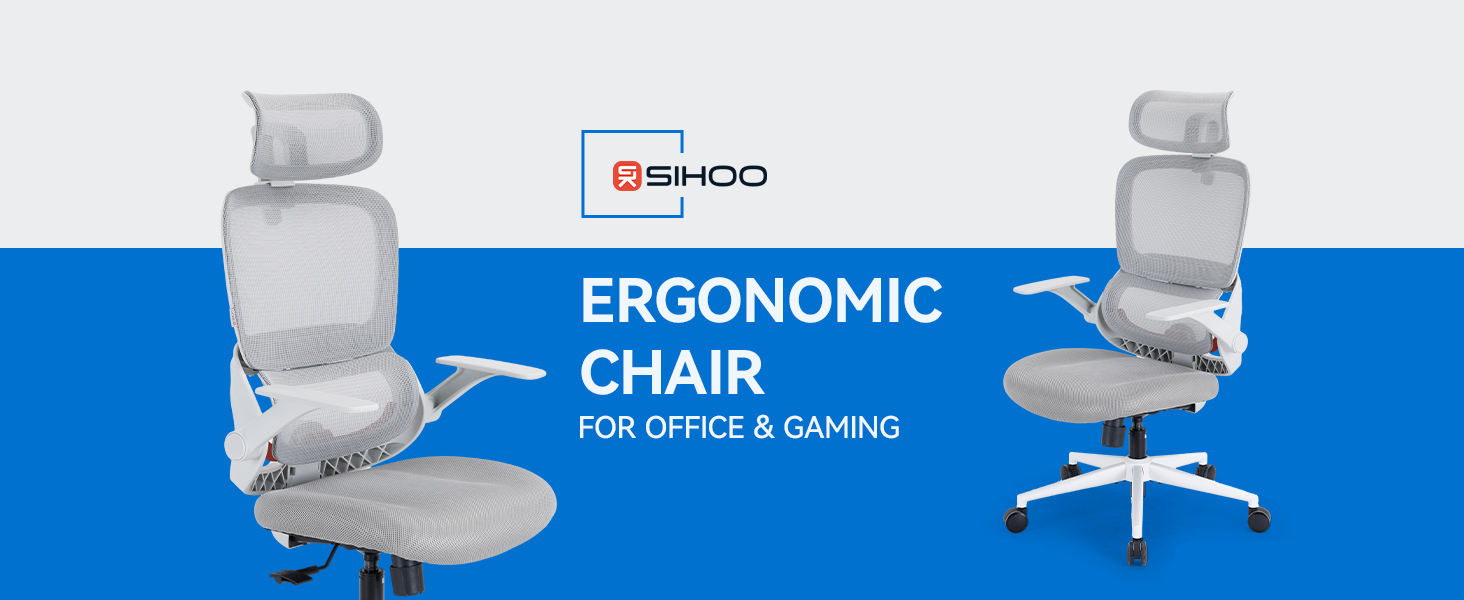 thumbnail video image 2 of Sihoo B100 Se Office Chair, Dual-Back Ergonomic Chair, 2D Headrest & Flip-up Armrest, Soft Cotton Seat, Mesh Chair for Home Office & Gaming, 300lbs, Black, 2 of 16