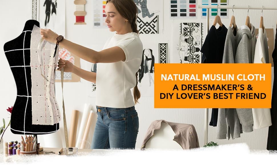 thumbnail video image 2 of AK Trading 60" Wide Natural Muslin Fabric, 100% Cotton Fabric, Unbleached 50 Yards, 2 of 6