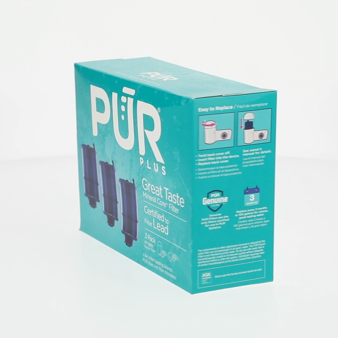 PUR PLUS MineralCore Faucet Water Filter, Lead Reduction, 3-Pack