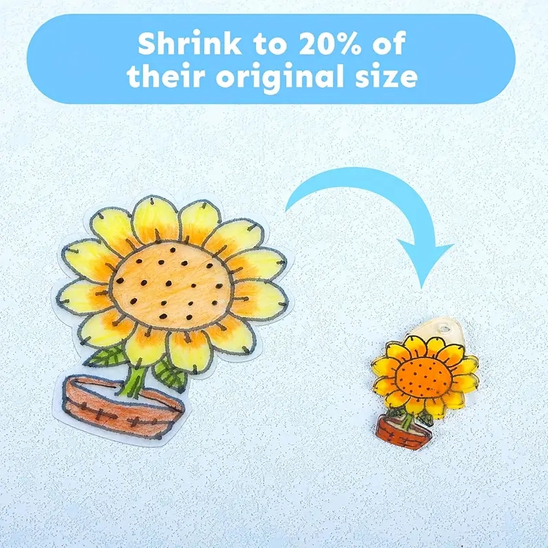 thumbnail video image 2 of Natonhi 215pcs Shrinky Plastic Sheets Kit, Shrink Paper Keychain Kit with 15pcs A5 Shrink Paper 100pcs Keychains and Open Iron Ring for Creative Craft Marking, Handprint Keychains, 2 of 7