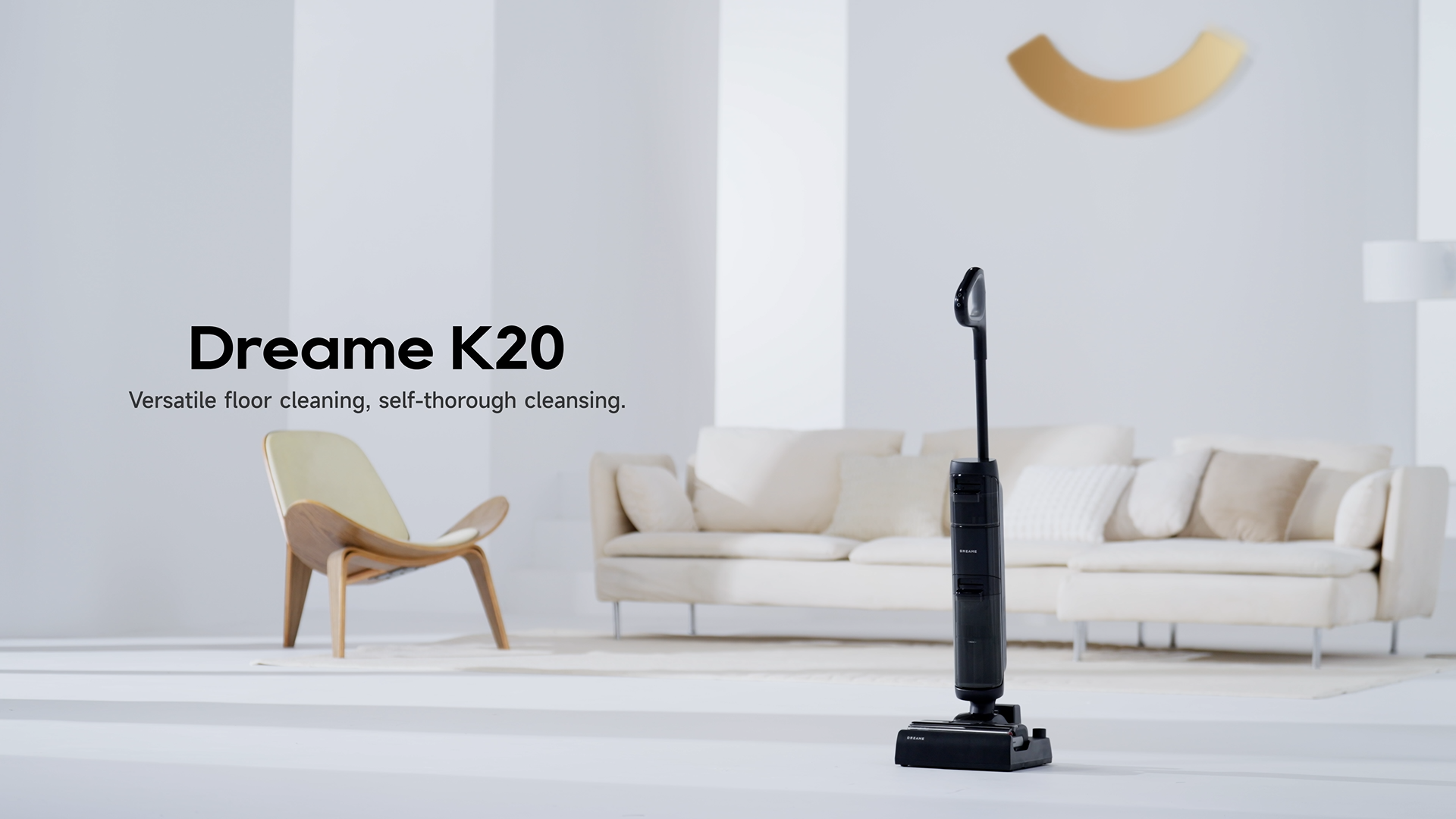 thumbnail video image 2 of Dreame Cordless Wet/Dry Vacuum Cleaner, Dual-Edge Brushes, 600ml water tank, Self-Propulsion, K20, 2 of 8