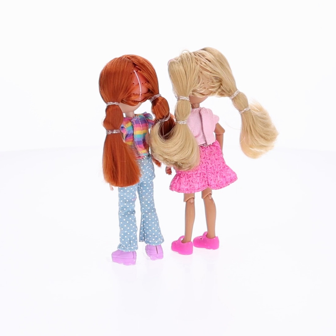 Hey Bestie Millie & Hannah Set of 2 (5.5-inch) Bendable Fashion Dolls, Red  Hair & Brown Hair, Kids Ages 3 & Up