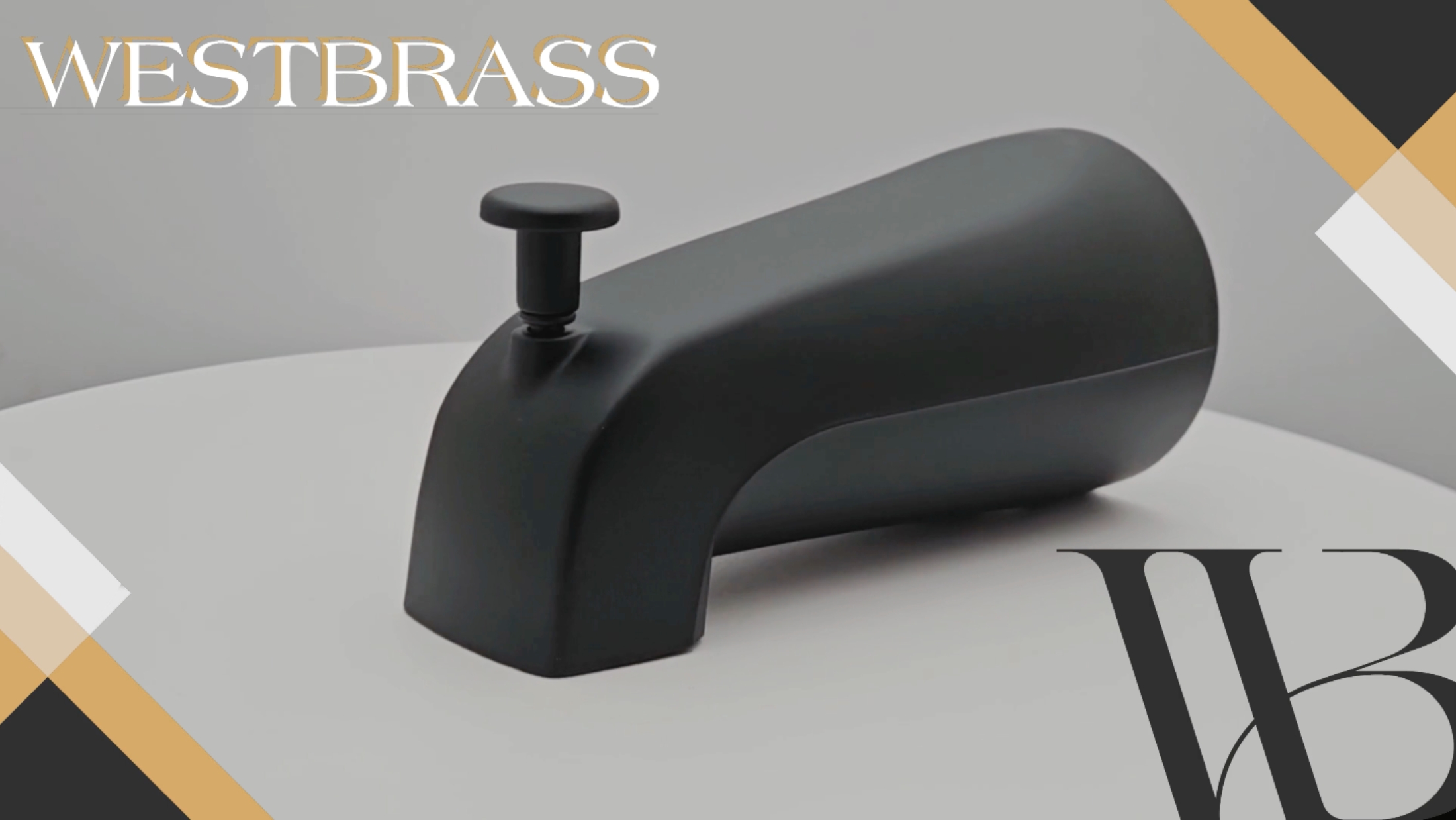 thumbnail video image 2 of Westbrass E531DUS-62 Universal Fit 5-1/4" Diverter Tub Spout, Matte Black, 2 of 12