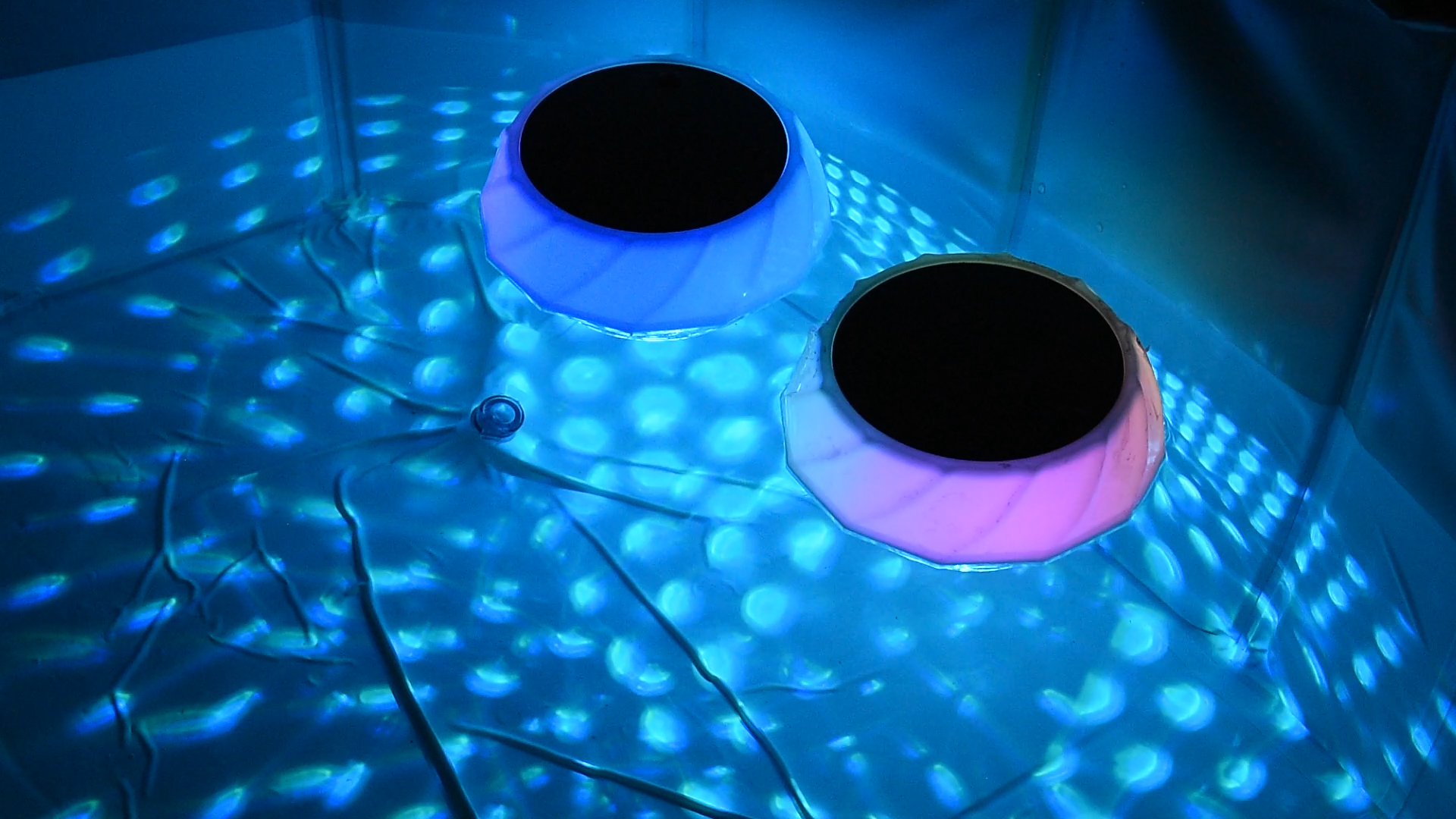 thumbnail video image 2 of Xecessory Solar Pool Chlorine Floater with RGB Light, Remote Control Floating Pool Dispenser Holds 4 x 3in Tablets, Adjustable Release Floating Chlorinator for Hot Tub, Spa, 2 of 8