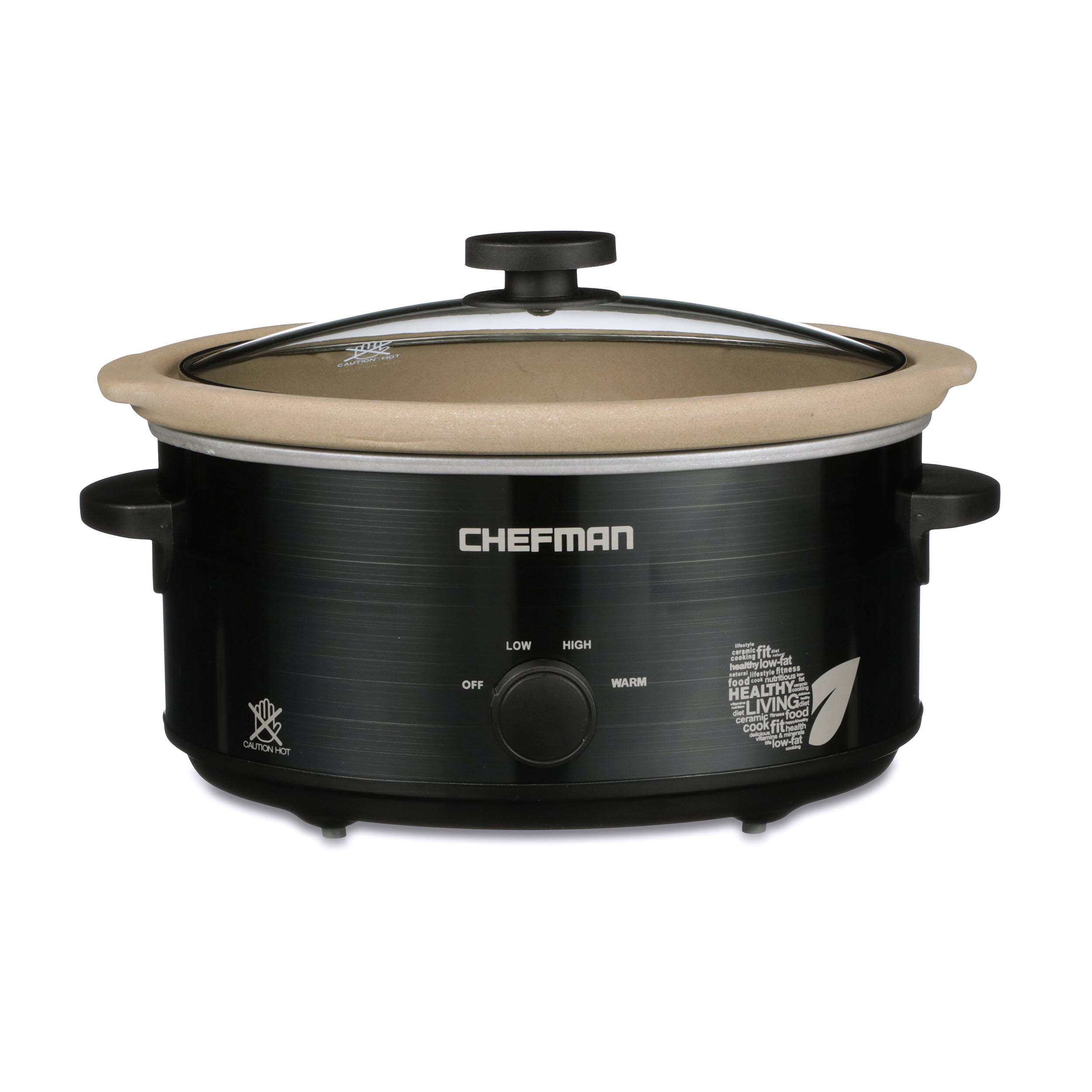  Chefman Slow Cooker, Compact Personal Size for 2+ People, Fits  2 lb Roast, Removable Crock, Dishwasher Safe Stoneware & Lid, 1.5 Quart,  Black: Home & Kitchen