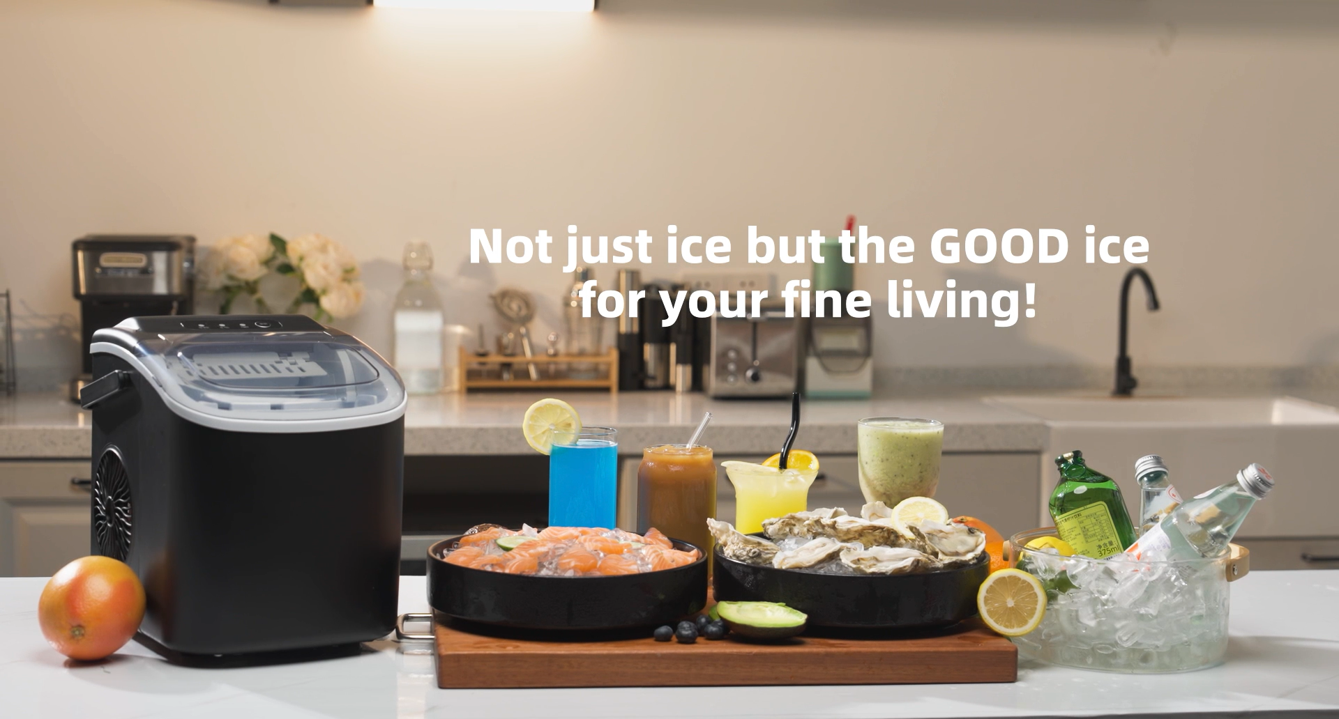 thumbnail video image 3 of Simzlife 26 lbs/24H Countertop Ice Maker Machine, 9 Bullet-Shaped Ice in 6 Min, Auto-Cleaning Portable Ice Maker for Kitchen, Home, Office, RV, Black, 3 of 12