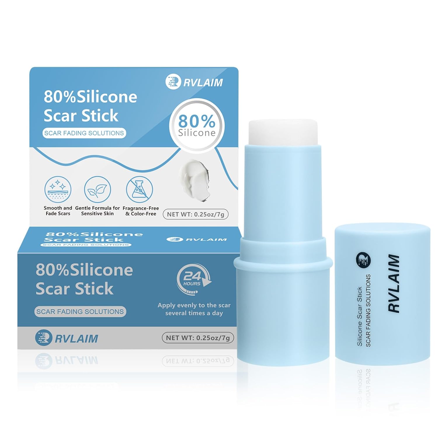 thumbnail video image 2 of Silicone Scar Stick, 80% Silicone Stick for Face and Body. Silicone Stick for Removal of Surgical,Old and Recent Scars and Stretch Marks - 7g, 2 of 10