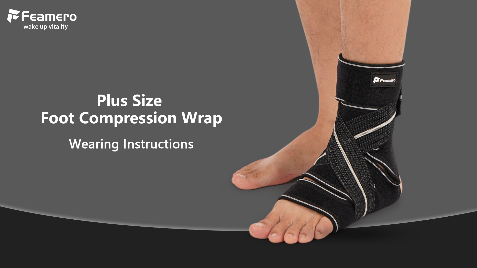Feamero Plus Size Foot Compression Wrap, 4XL/5XL/6XL, Elastic Straps ...