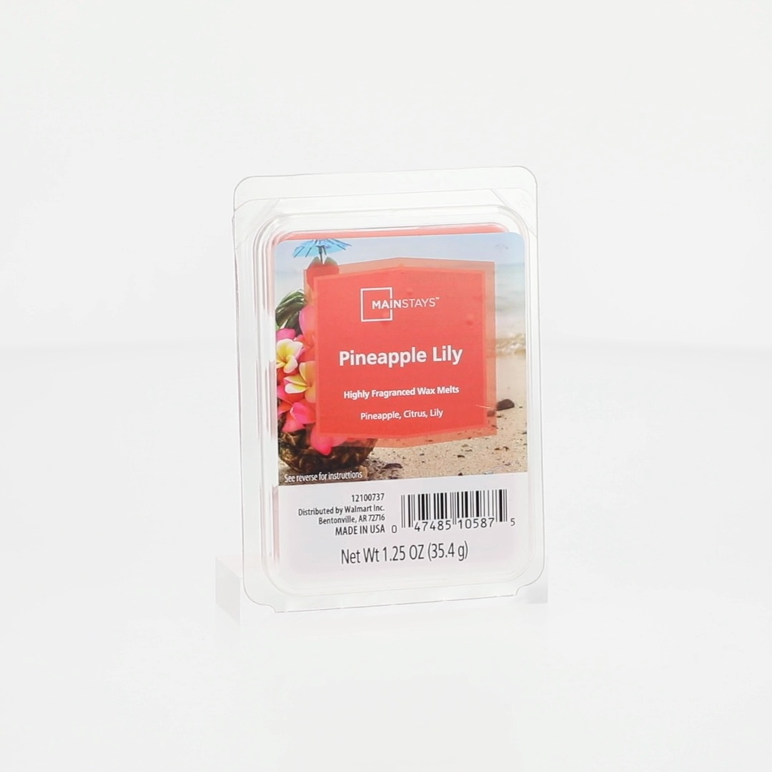 Mainstays Pineapple Lily Scented Wax Melt 1.25 oz with Tropical