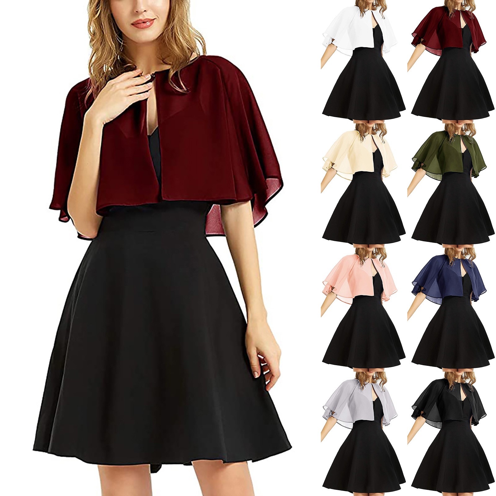 thumbnail video image 2 of GZWYHT Shawl Wraps,Shawl Women's Chiffon Shirt Solid Color Button Sunscreen Women's Fashion Shawl Scarves for Women Lightweight,Clearance,Shawls And Wraps Black, 2 of 3