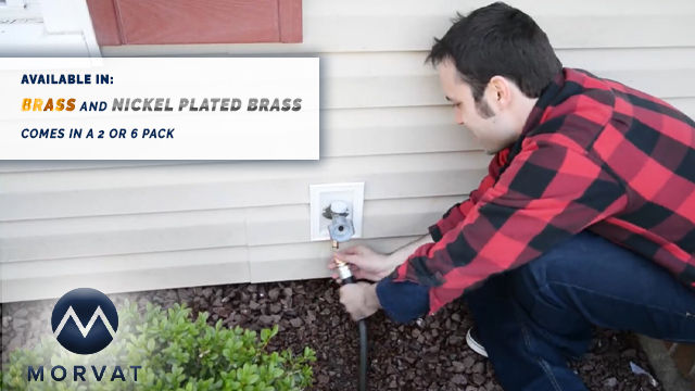 thumbnail video image 2 of Morvat Brass Quick Connect Hose Fittings for Source Connections, 2 Pack, 2 of 7
