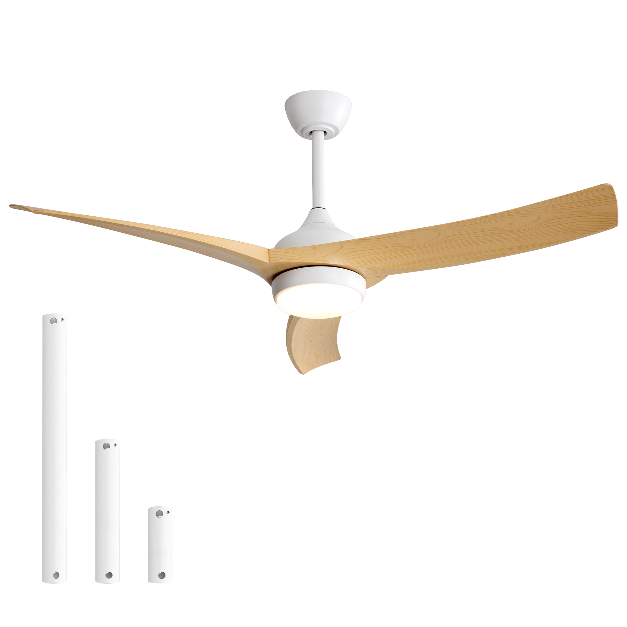 thumbnail video image 2 of Sofucor 52 Inch Ceiling Fans with Lights Remote Control, Modern Outdoor Ceiling Fan with Light, Airflow 6000CFM 3 CCT Dimmable 3-Timer ABS 3 Blades, 2 of 12