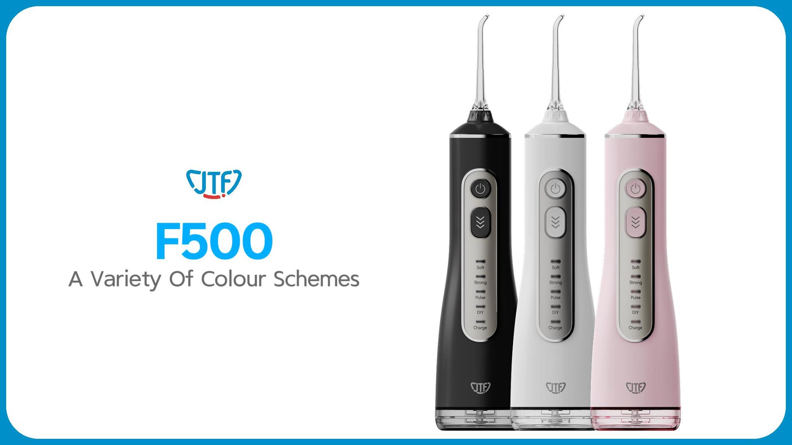thumbnail video image 2 of JTF Cordless Water Flosser for Teeth: 3 Modes & 10 DIY Pressure Levels Portable Oral Irrigator for Braces & Sensitive Gums with 9 Tips & 300ML Tank, Rechargeable Electric Dental Pick for Home Travel, 2 of 10