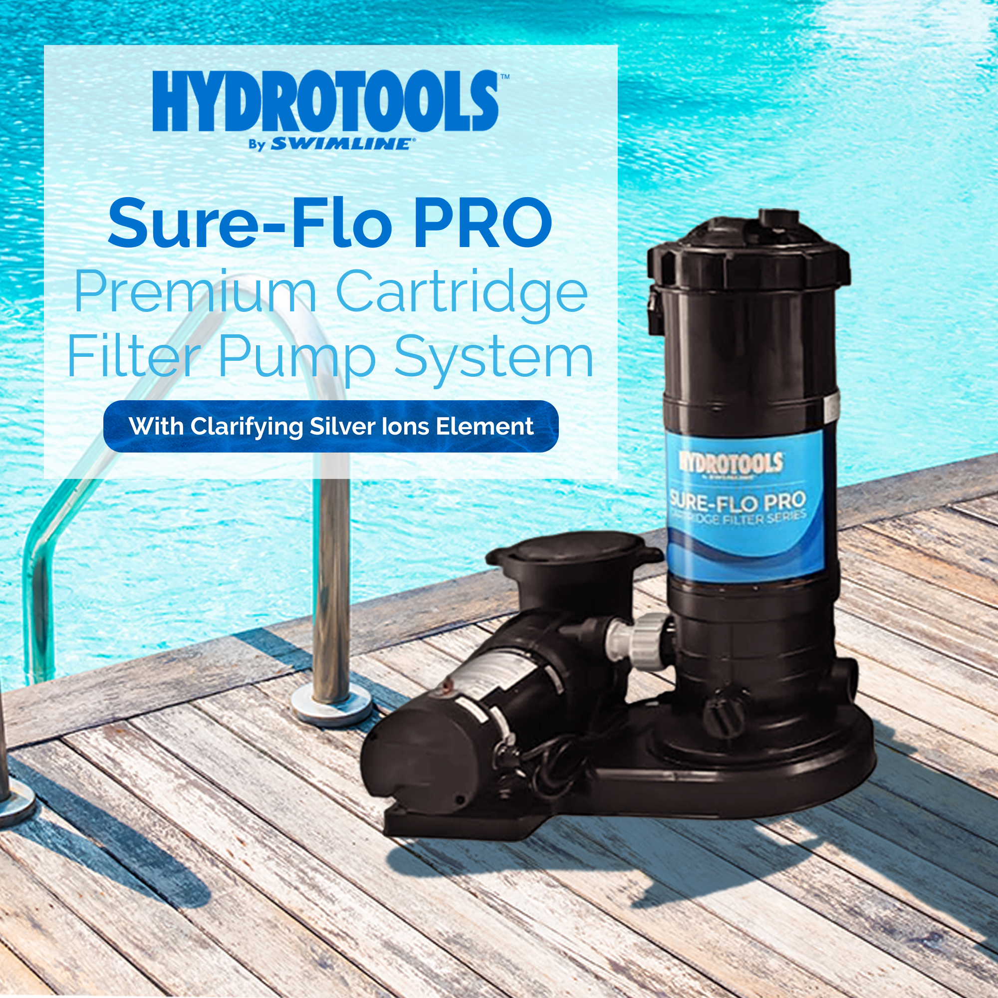 thumbnail video image 2 of Swimline HYDROTOOLS 90 Sq Ft 2 Speed Sure-Flo Pool Cartridge Filter Pump, 2 of 9