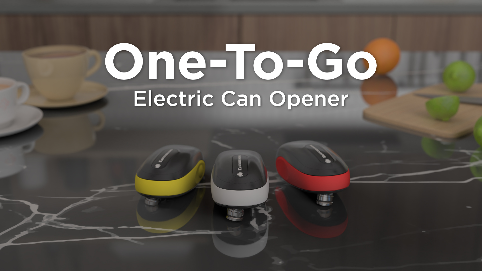 thumbnail video image 2 of Kitchen Mama One-To-Go Electric Can Opener : Auto Stop, Smooth Edge, Battery Operated (Yellow), 2 of 7