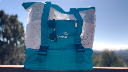 thumbnail video image 2 of Tirrinia Mesh Beach Bag with Cooler Compartment, Extra Large Totes for Beach Travel, Functional Fashion Beach Bag for Women, Unique Gifts for Mom, 2 of 8