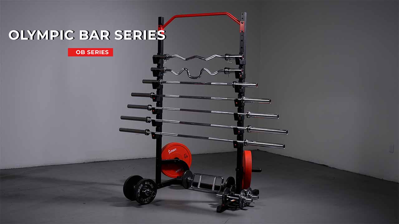 thumbnail video image 2 of Sunny Health & Fitness 79” (6.6 ft) Olympic Barbell Bar - SF-OB04-79, 2 of 8