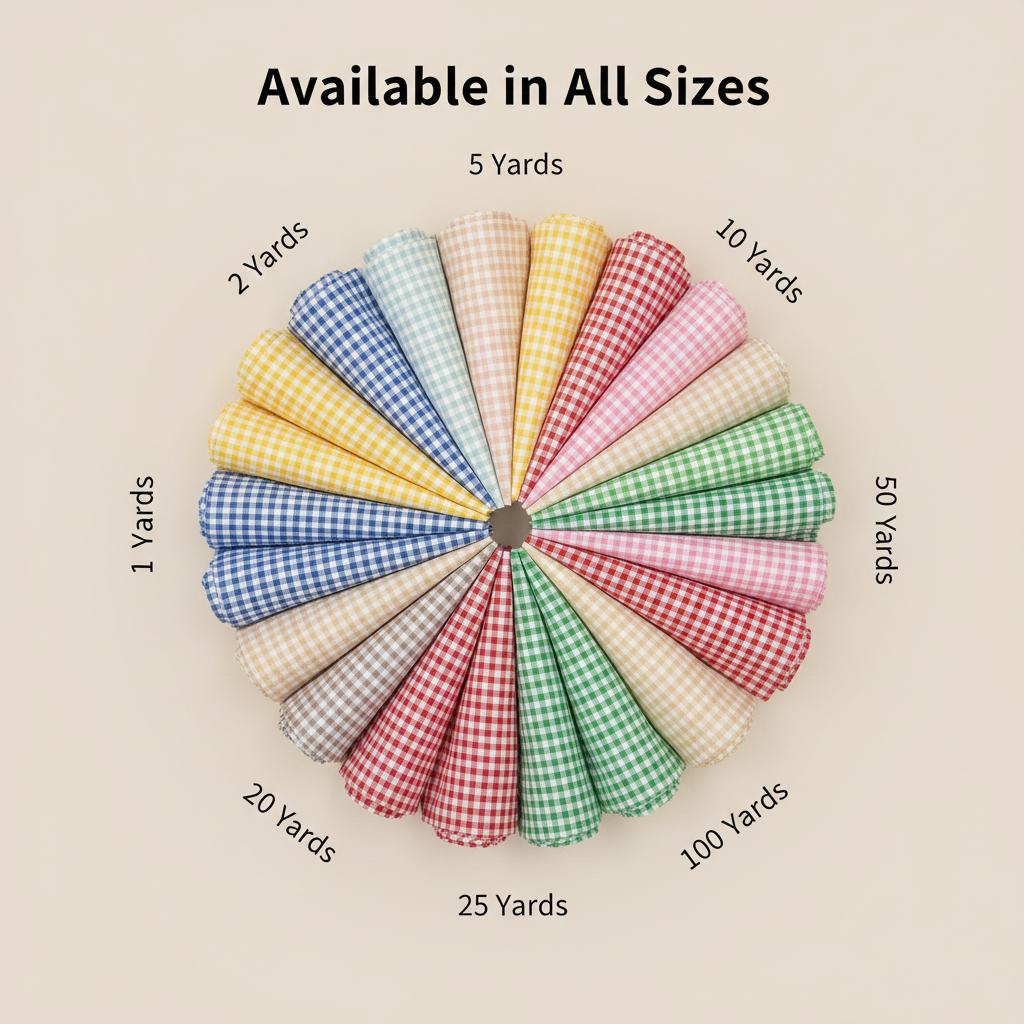 thumbnail video image 2 of 1" Checkered Gingham PolyPoplin Fabric by The Yard - 60 Inch Wide for Sewing, Quilting, Tablecloths, Curtains, Apparel, Crafting, DIY Projects, 2 of 7