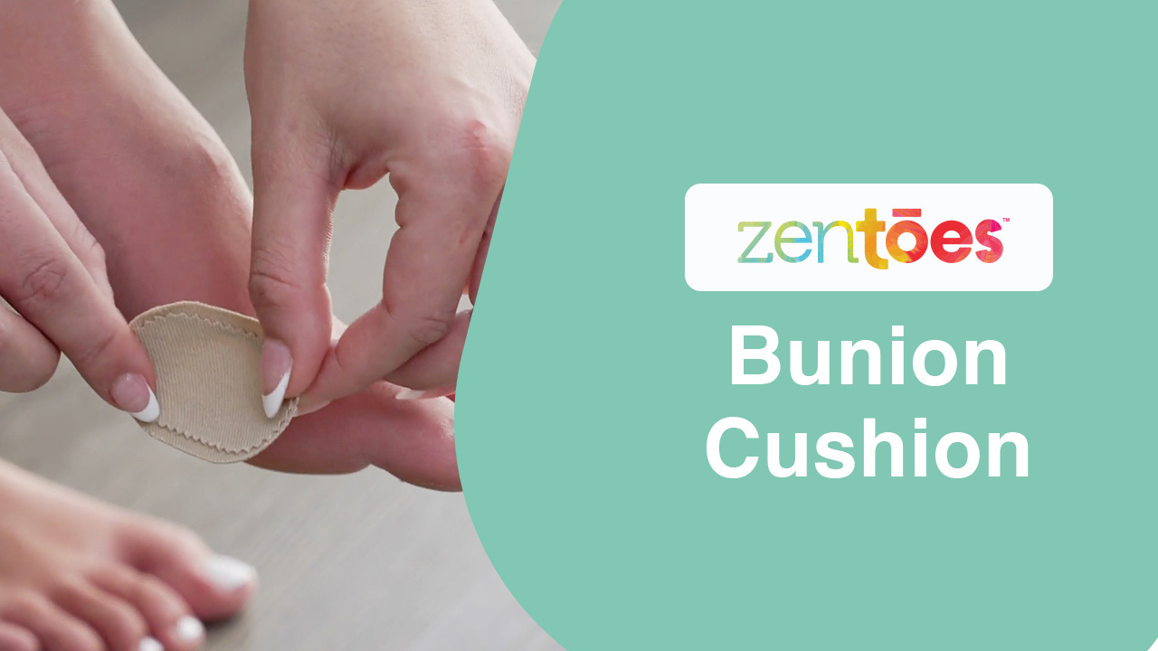 thumbnail video image 2 of ZenToes Bunion Pads, Non-Stick Center, Waterproof, Odor Resistant Cushions, Beige, One Size, 48 Count, 2 of 12