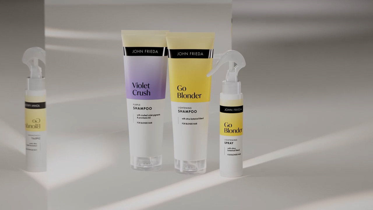 thumbnail video image 2 of (5 pack) John Frieda Go Blonder Lightening Conditioner, Blonde Conditioner, 10 fl oz, 2 of 12