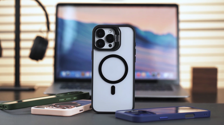 thumbnail video image 2 of NGB SUPREMACY For iPhone 12 / 12 Pro Case Built-In Camera Guard Kickstand Lens Protector Wireless Charging MagSafe/Qi Magnetic Car Mount Apple iPhone 12 / 12 Pro Phone Case Cover, 2 of 7