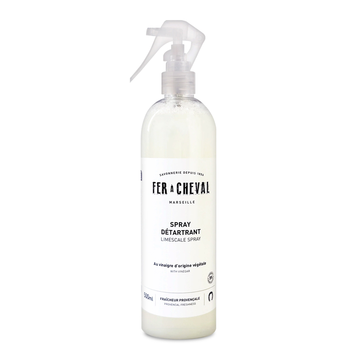 thumbnail video image 2 of Fer à Cheval Bathroom Limescale Spray 500 ml/ 16.9 fl oz, 4-in-1 Cleaner with Natural Ingredients, 2 of 8