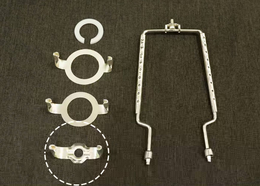 thumbnail video image 2 of Lamp Shade Harp Lamp Shade Holder,Lamp Shade Finials 8 9 10 11 12 inch Lamp Shade Harp 1PC, Adjustable Lamp Harp Kit,Fit both Standard Lamp Rod and E14 E26 E27 Light Base UNO Fitter Adapter Converter, 2 of 10