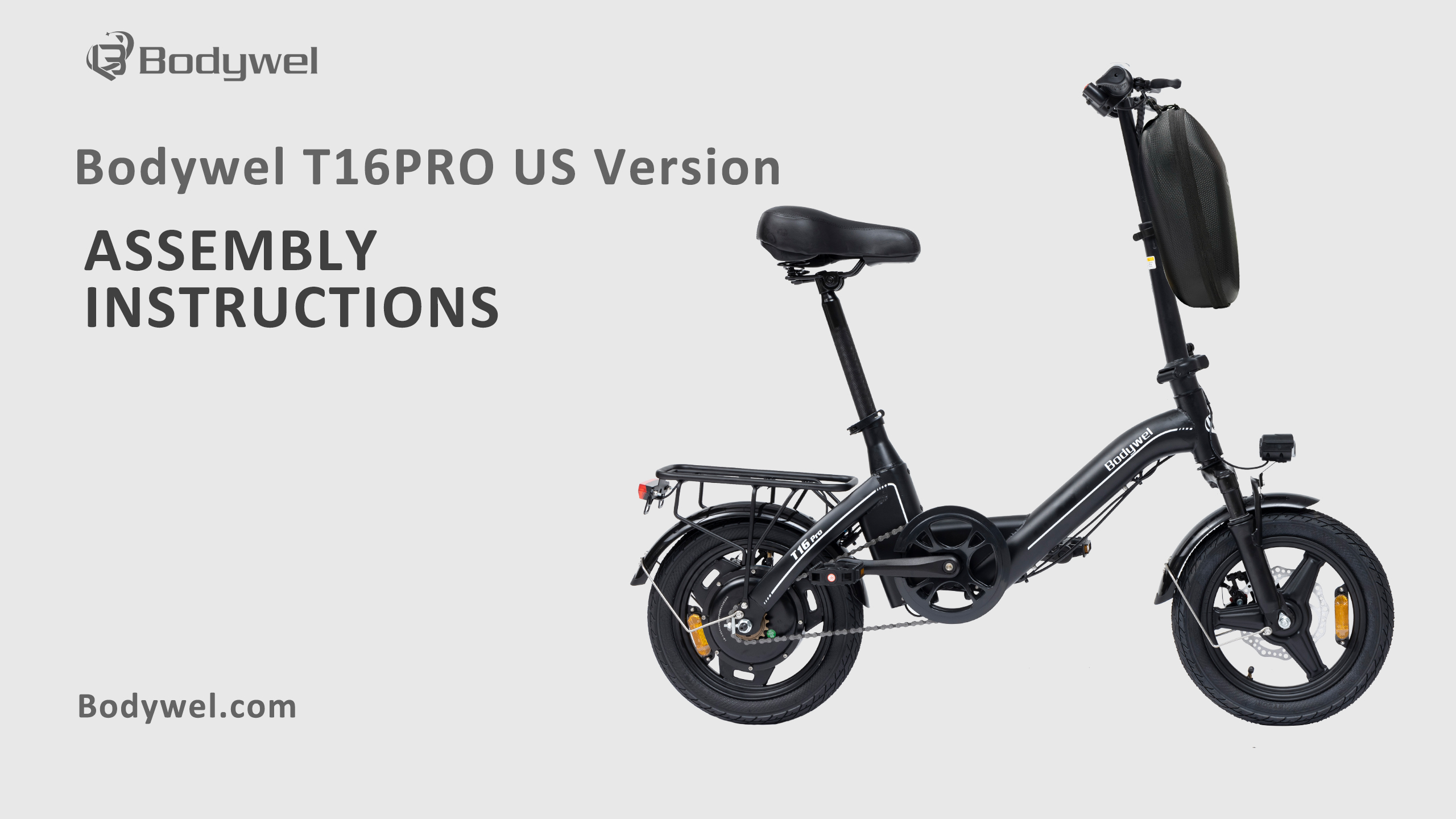 thumbnail video image 2 of Bodywel Electric Bike for Adults, Electric Bicycle with 500W Motor, 14" Folding Ebike, 36V 10Ah Battery, 20 Miles Mini E Bikes for Commute, UL2849, 2 of 11