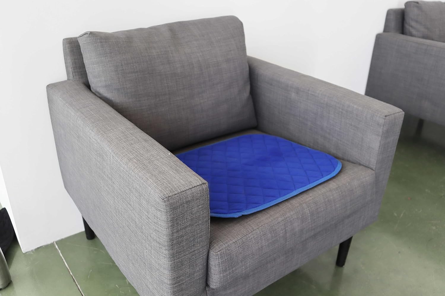 thumbnail video image 2 of KMINA - Chair Pads Incontinence 5 Layers (x1 Unit, 15.7" x 19.7"), Washable Incontinence Chair Pads for Wheelchairs Blue - Made in Europe, 2 of 8