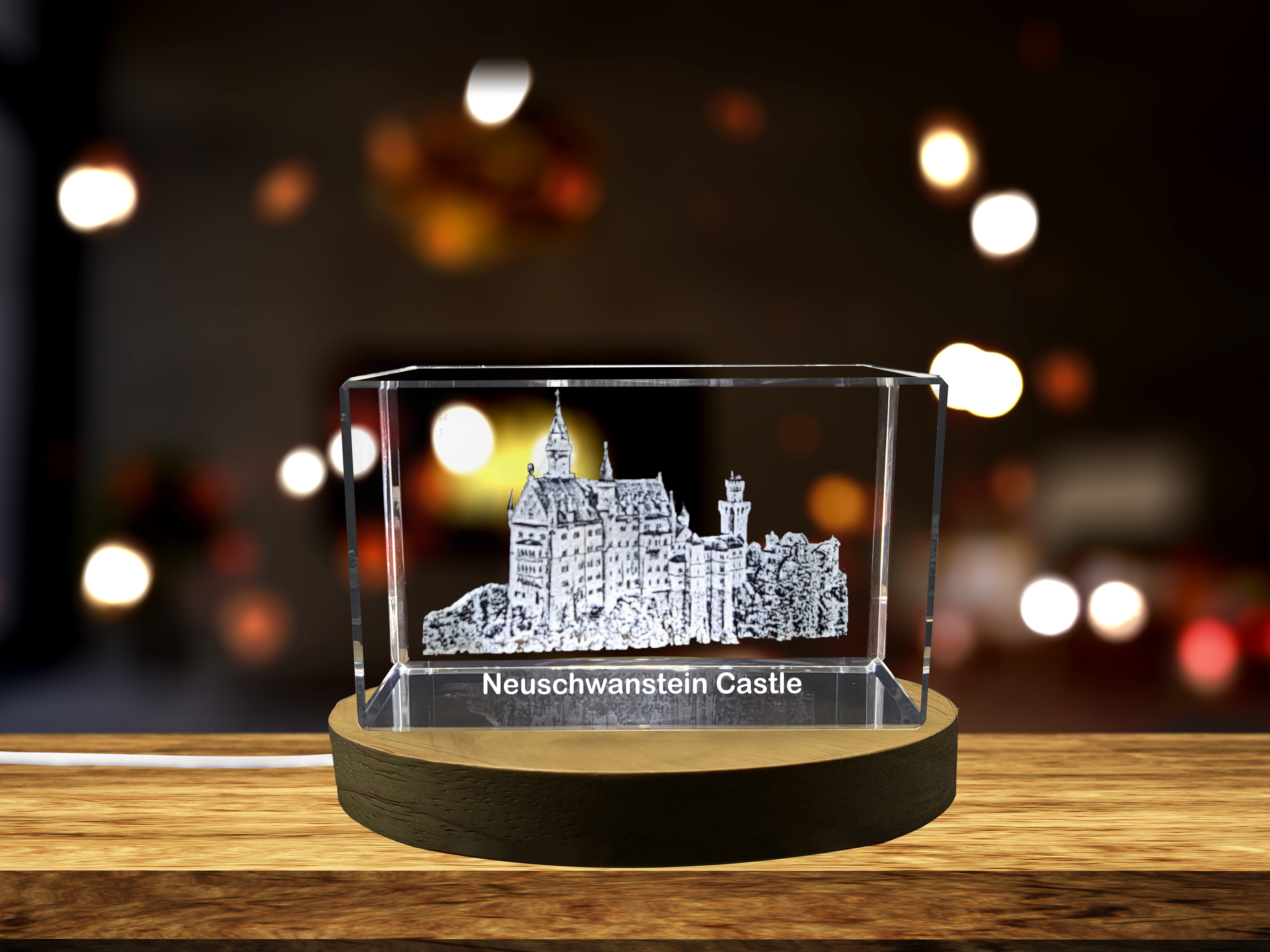thumbnail video image 2 of Fairytale Splendor - Neuschwanstein Castle Immortalized in 3D Engraved Crystal A&B Crystal Collection, 2 of 5